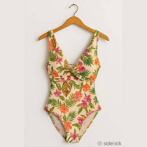 Urban Sea Floral Tropical One-Piece Swimsuit Size XL